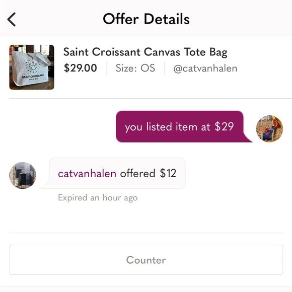 Saint Croissant Canvas Tote Bag - Picture 4 of 4